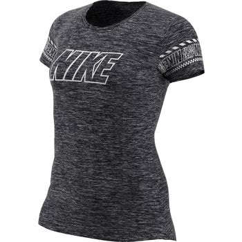 Nike Women's Dri-Fit Training T-Shirt - Black/Heather - Medium