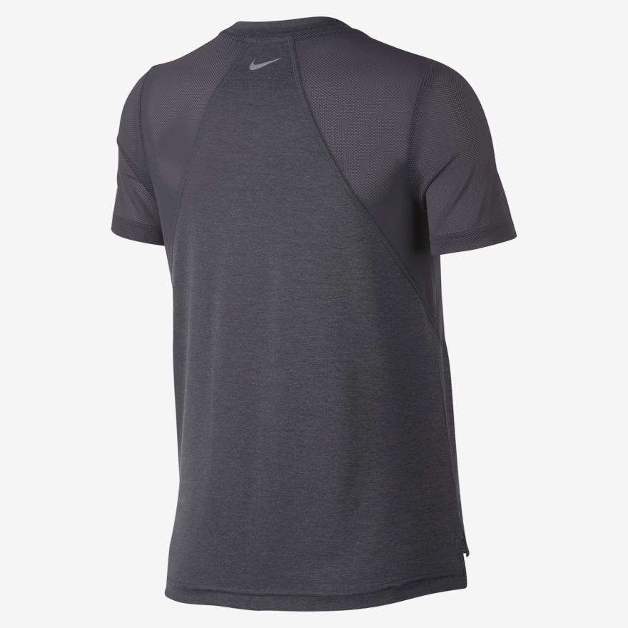 Women's Nike Miler Short-Sleeve Running Top - Gunsmoke - Medium