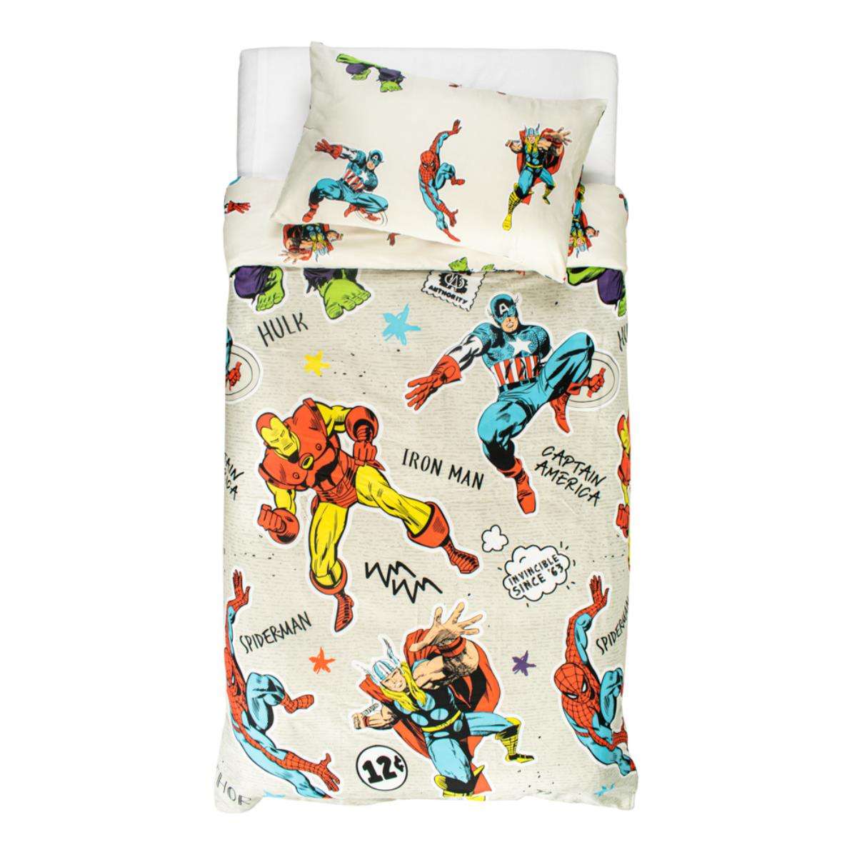 Marvel Comics Duvet Cover Set - Double