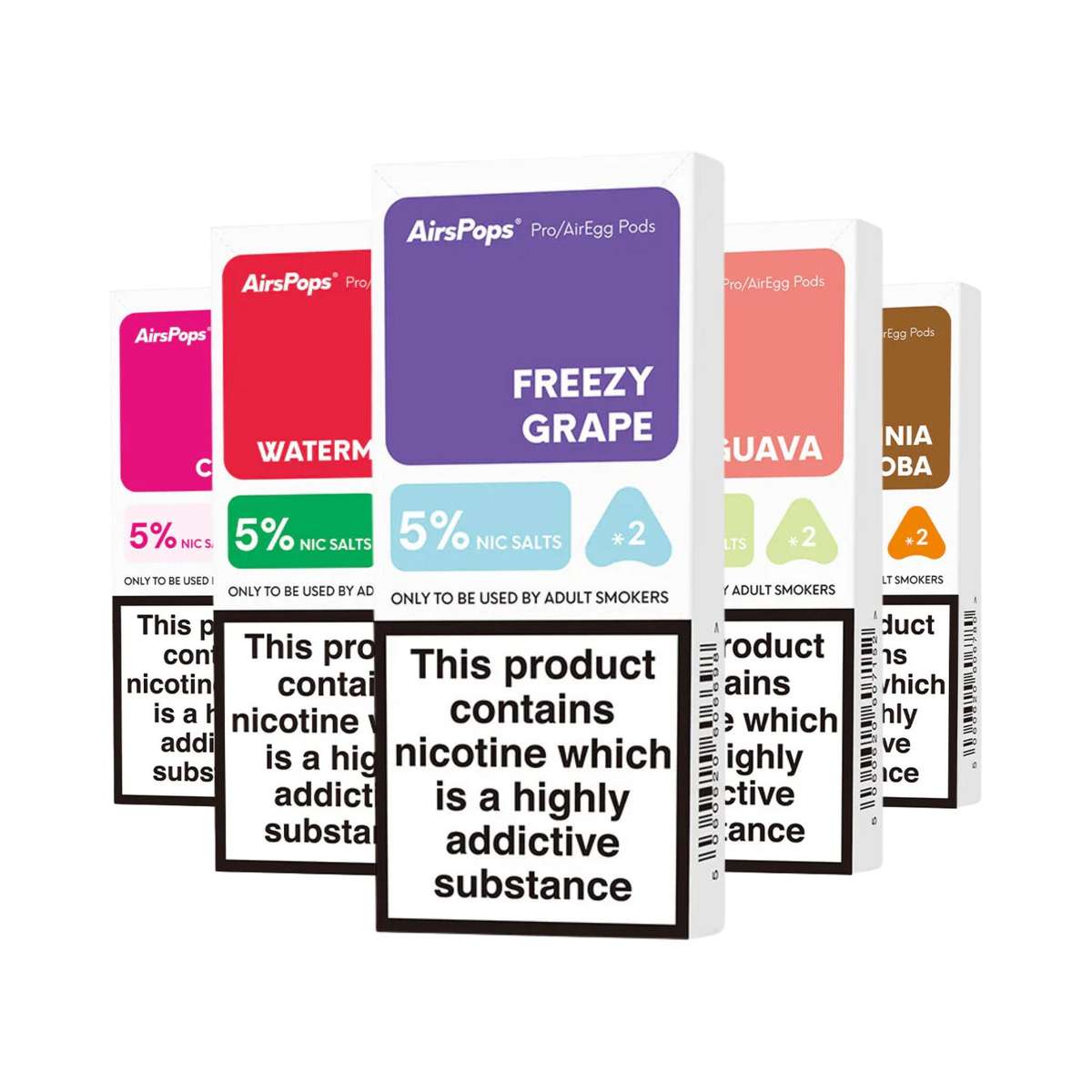 Airscream Pro II / Pro LITE Prefilled Disposable Pods 2-Pack - 5%