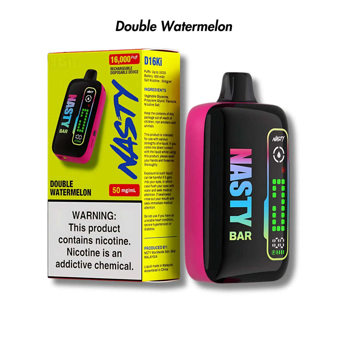 Nasty Bar 16000 Puff Disposable Vape- Double Watermelon