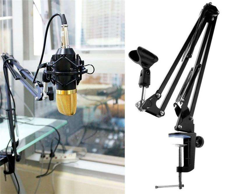 Brand New Microphone Suspension Boom Scissor Arm Desktop Stand with Mic Holder
