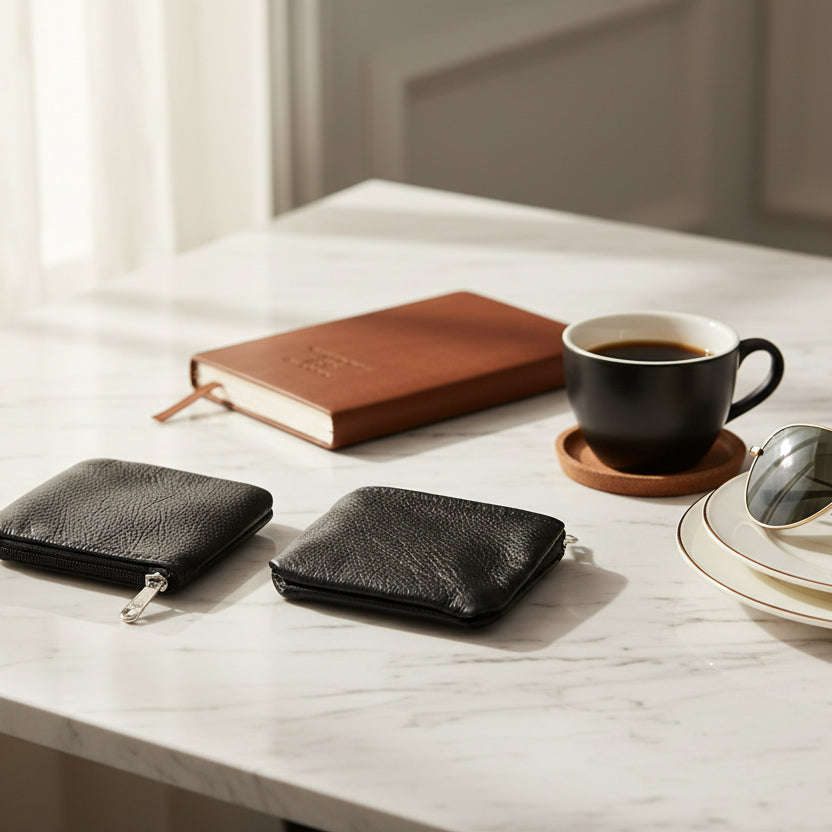 Leather Twin Coin Purse