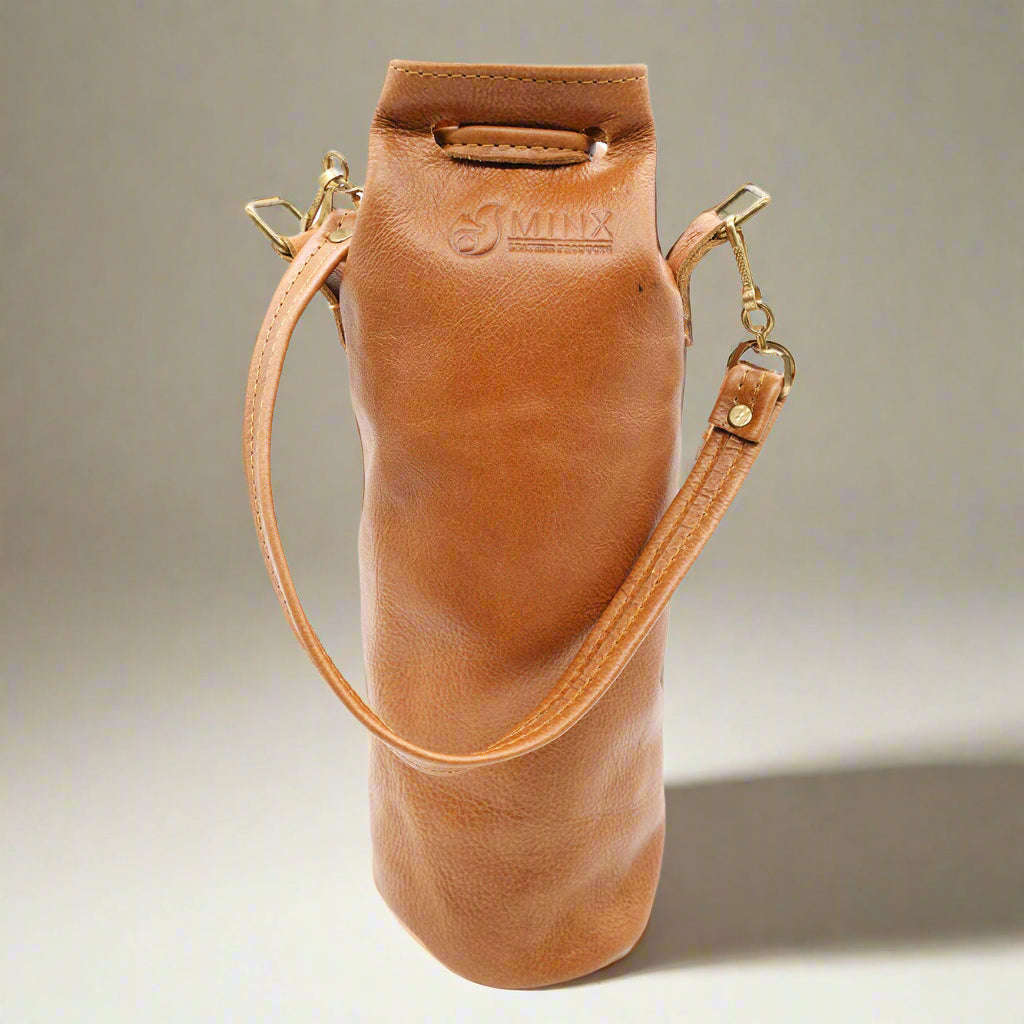 Vintage Leather Vino Wine Bottle holder