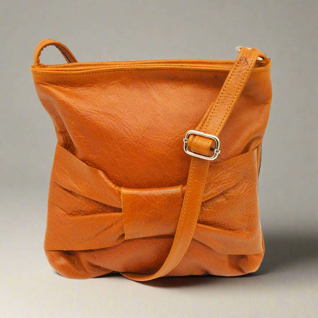 Bow Leather Sling Bag