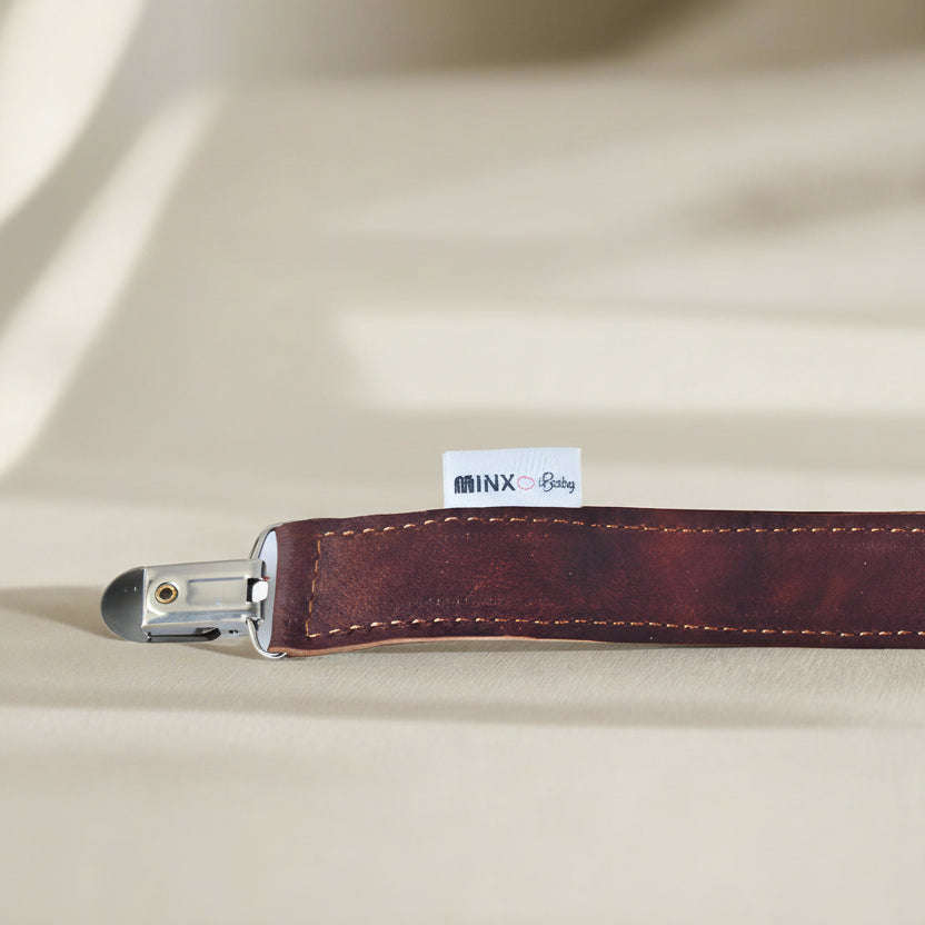 Baby Leather Dummy Clip