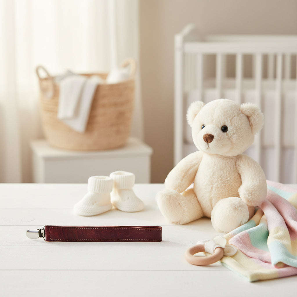 Baby Leather Dummy Clip