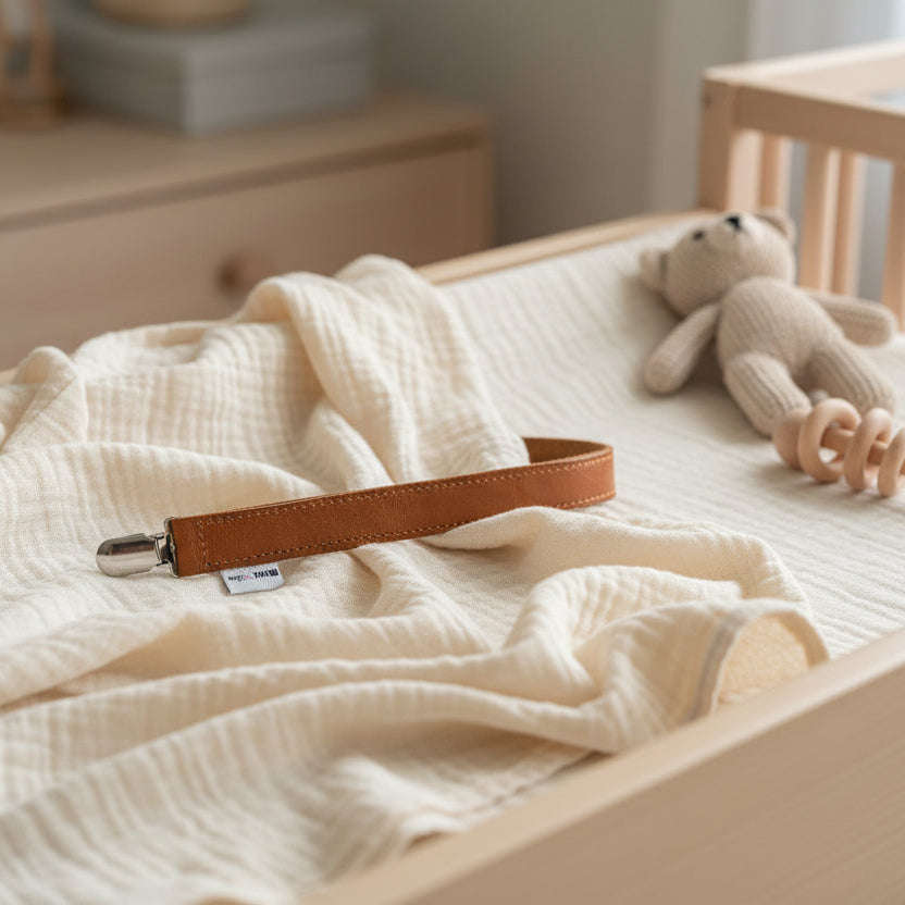 Baby Leather Dummy Clip