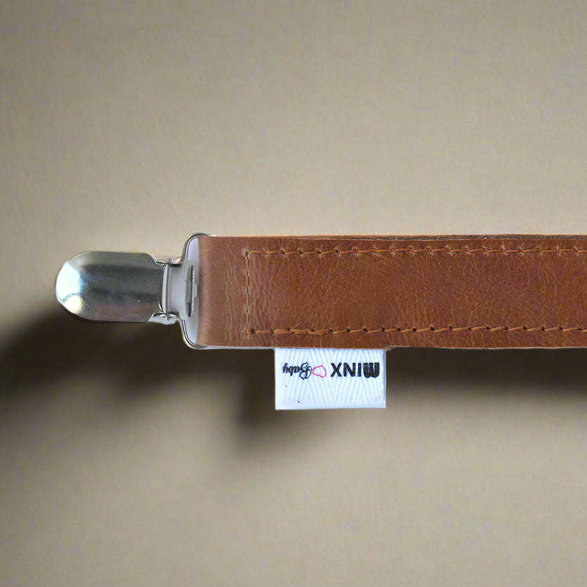 Baby Leather Dummy Clip