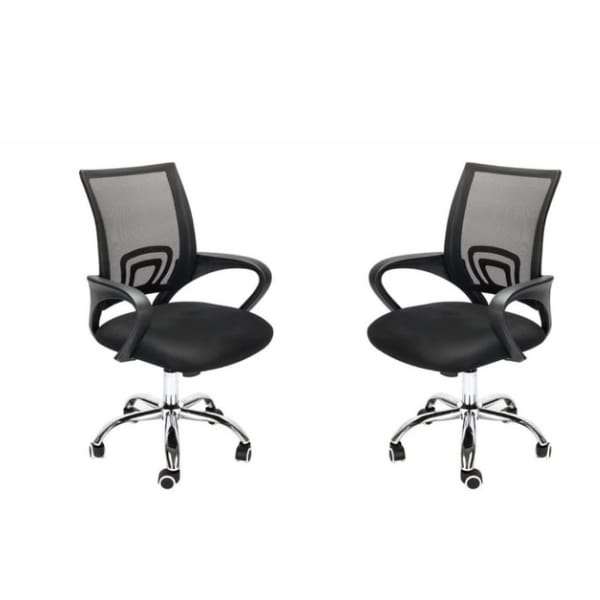 Home office chair with armrests and swivel function - Set of 2