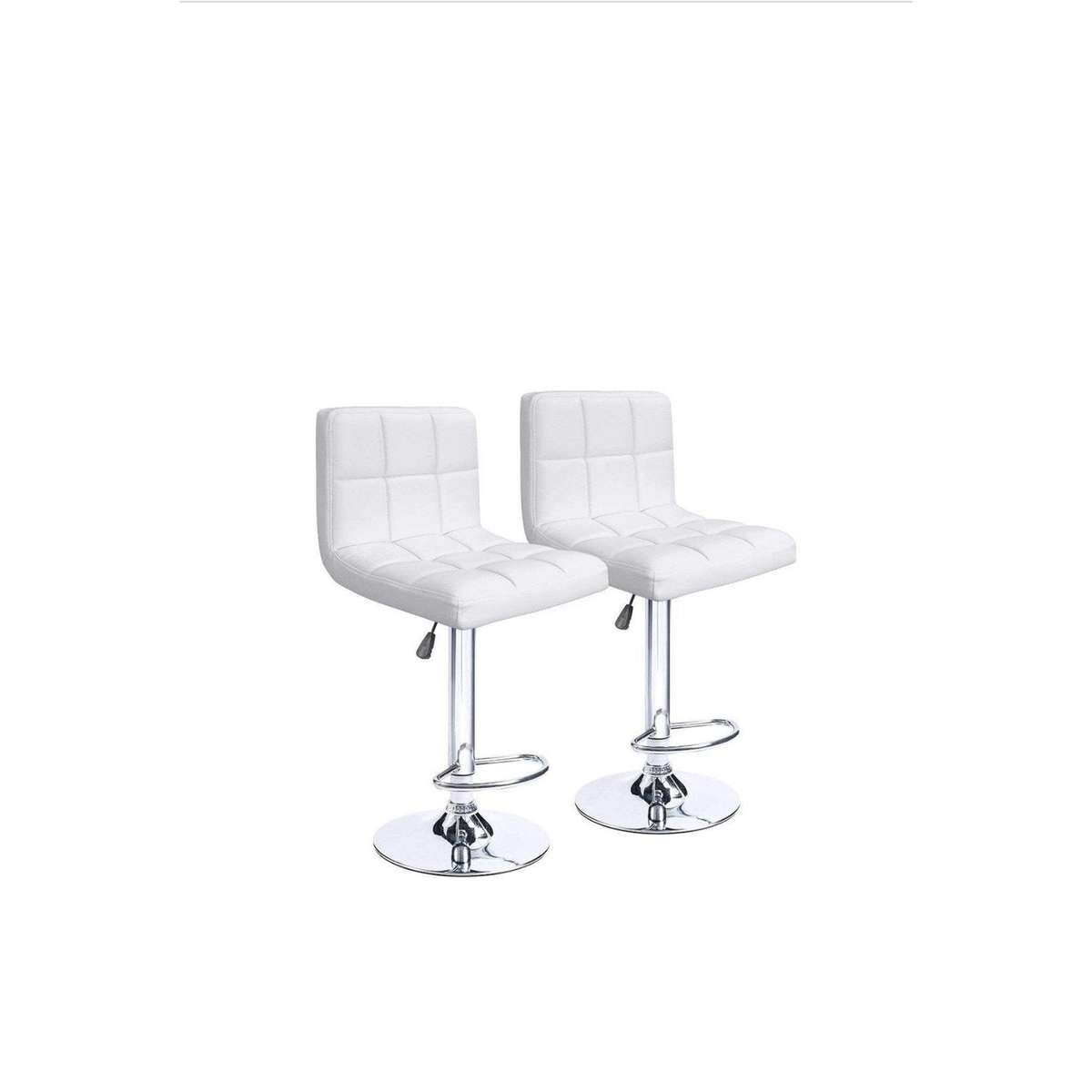 Faux Leather High Back Swivel Barstool Set of 2. Available in various colours