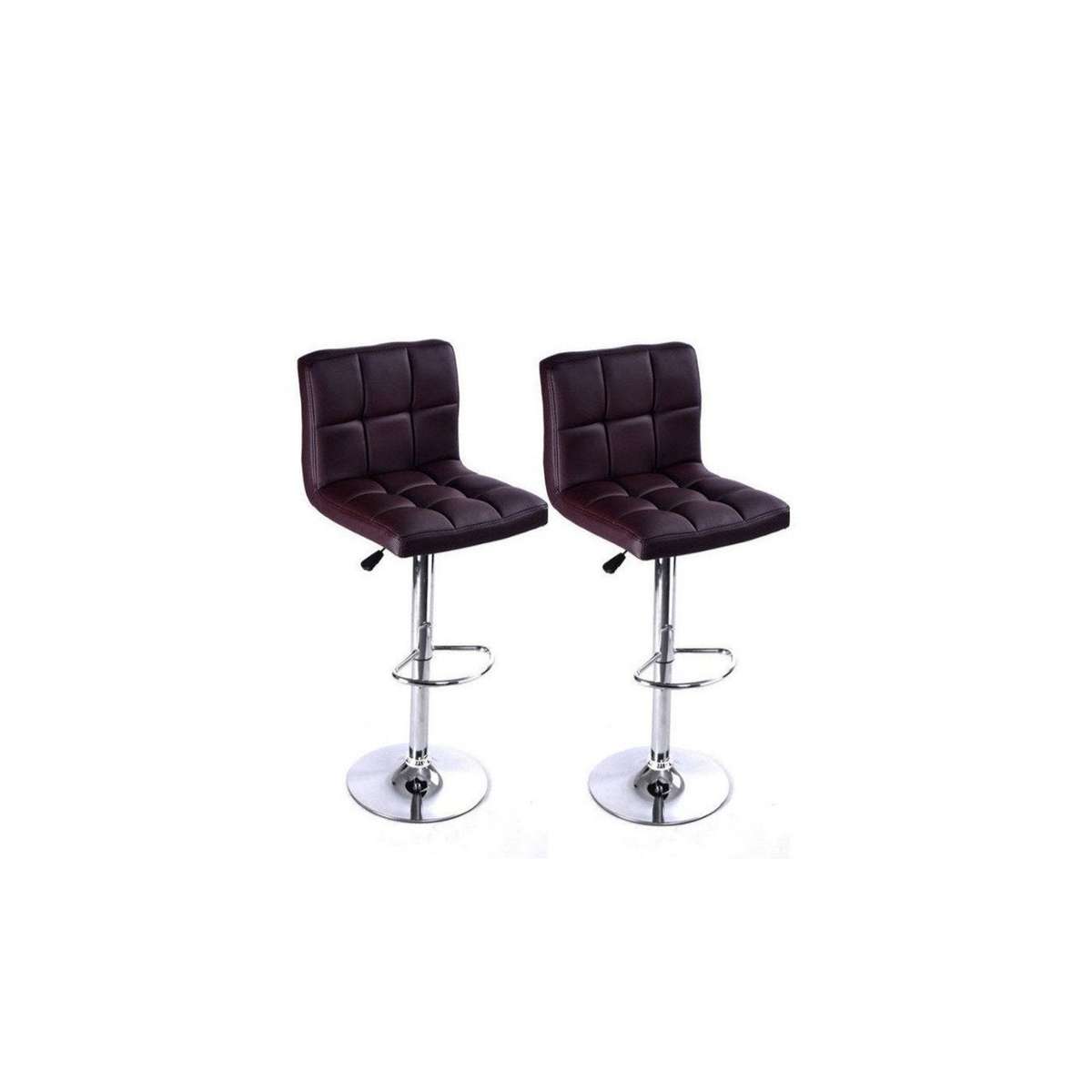 Faux Leather High Back Swivel Barstool Set of 2. Available in various colours