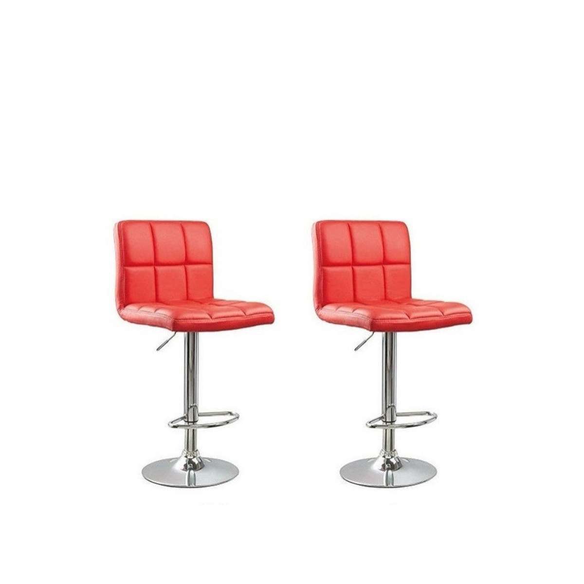 Faux Leather High Back Swivel Barstool Set of 2. Available in various colours