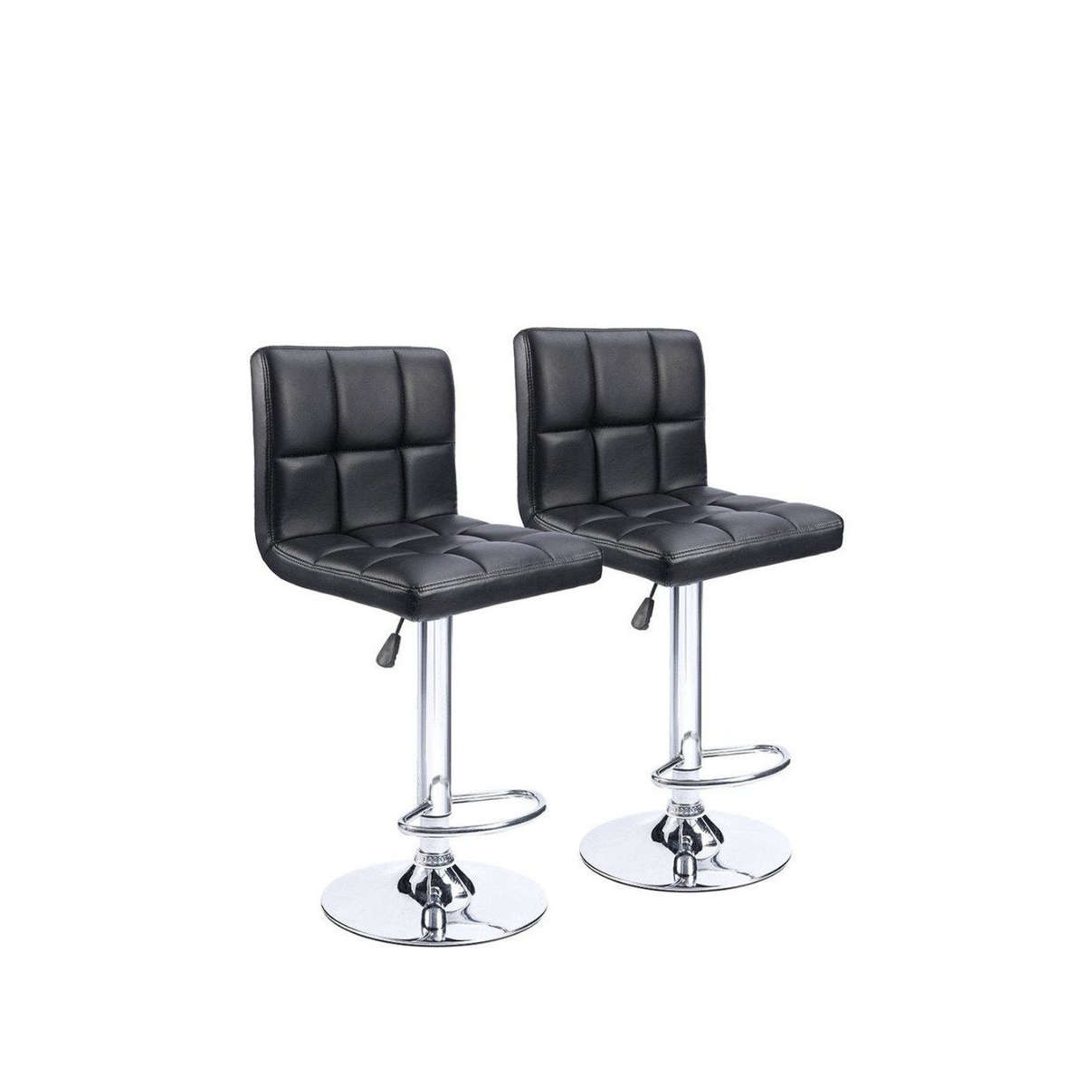 Faux Leather High Back Swivel Barstool Set of 2. Available in various colours