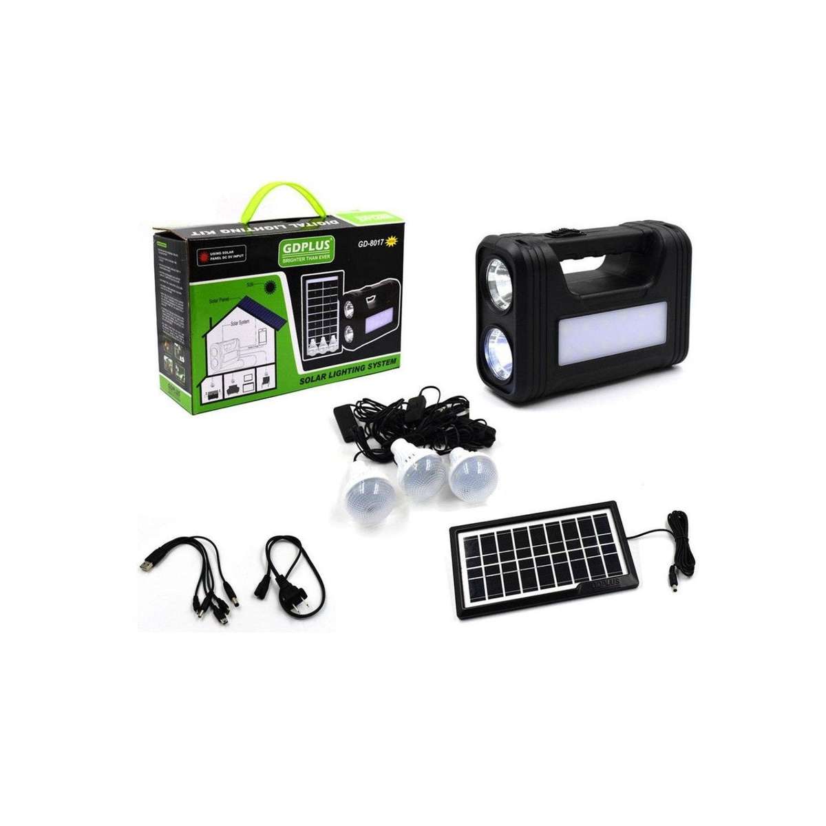 Solar Lighting System Kit (Black) GD8017