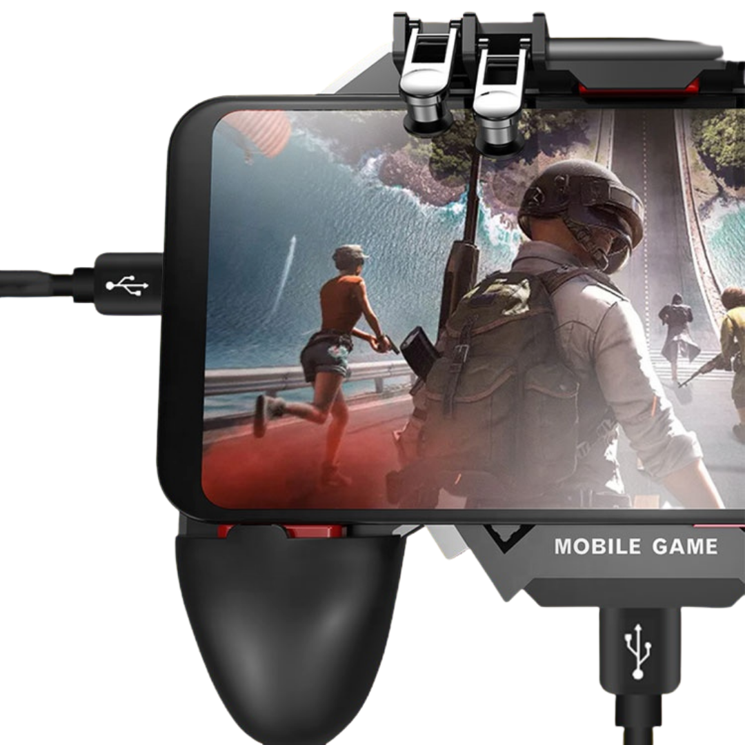 AK-77 4 Finger Mobile gaming controller with a cooling fan for PUBG Mobile - 1200mAh