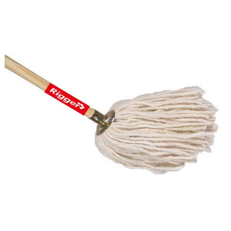 RIGGER Floor Mop Jumbo With Wooden Handle Metal Socket 300g