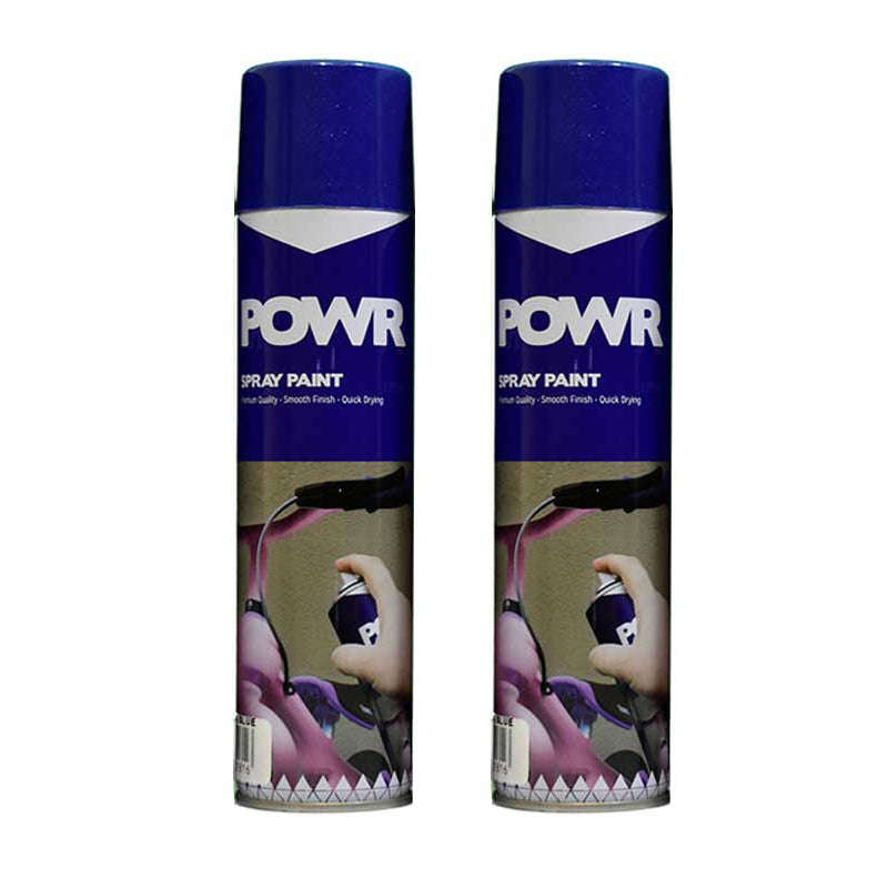 POWR Spray Paint Metallic Dark Blue 300ml ( 2 Pack )