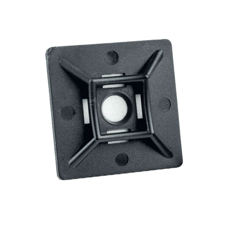 RUWAG Mount Pad Cable Ties Black 19mm x 19mm  ( Pack of 10 )