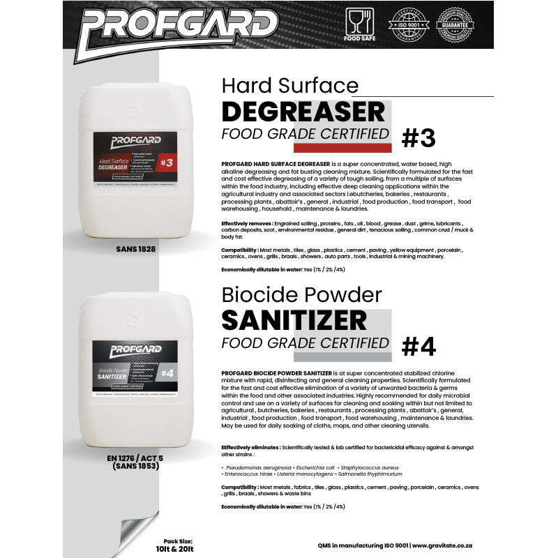 PROFGARD #4 Biocide Powder Sanitizer Food Grade 10Kg