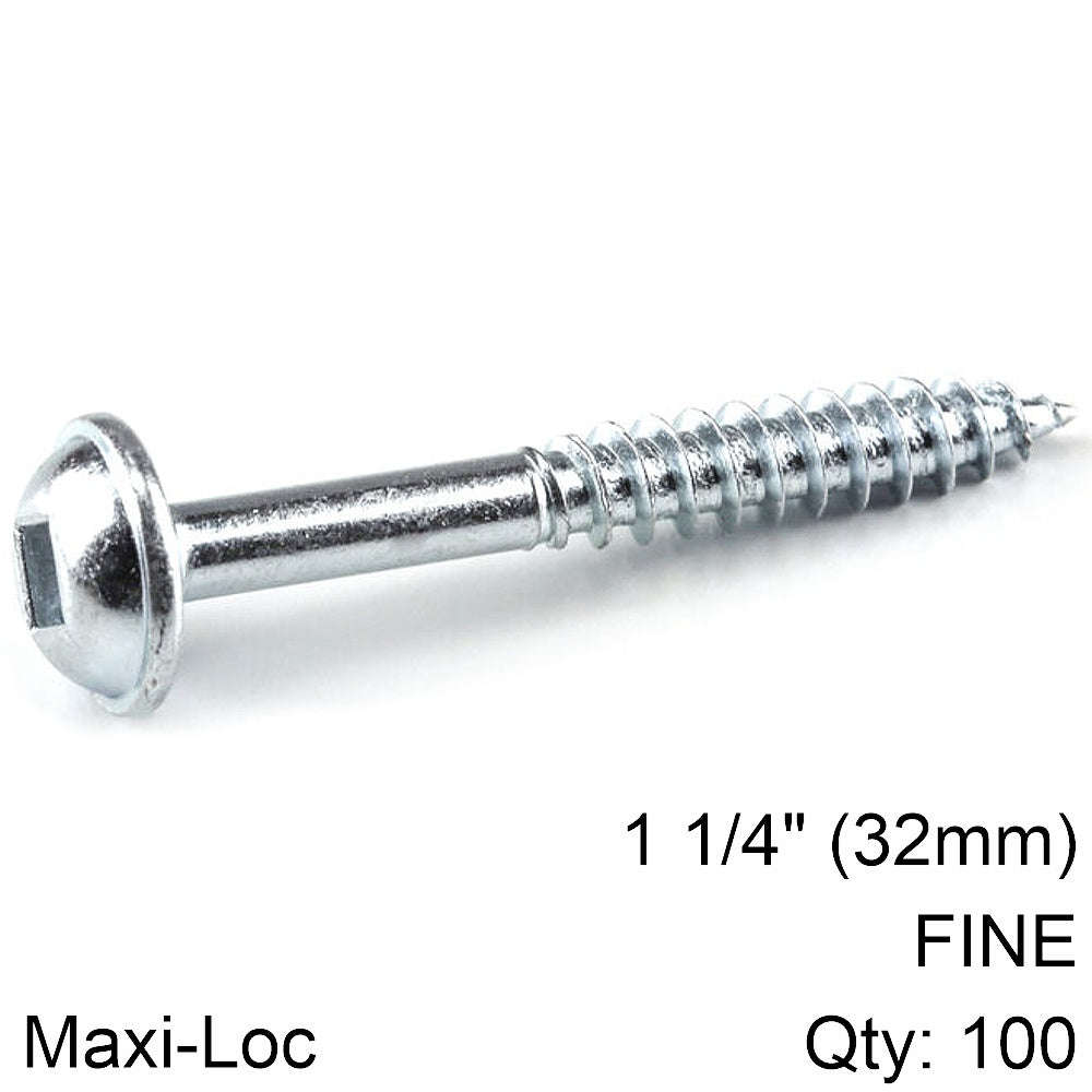 Kreg Kreg Zinc Pocket Hole Screws 32Mm 1.25' #7 Fine Thread Mx Loc 100Ct DEFAULT TITLE