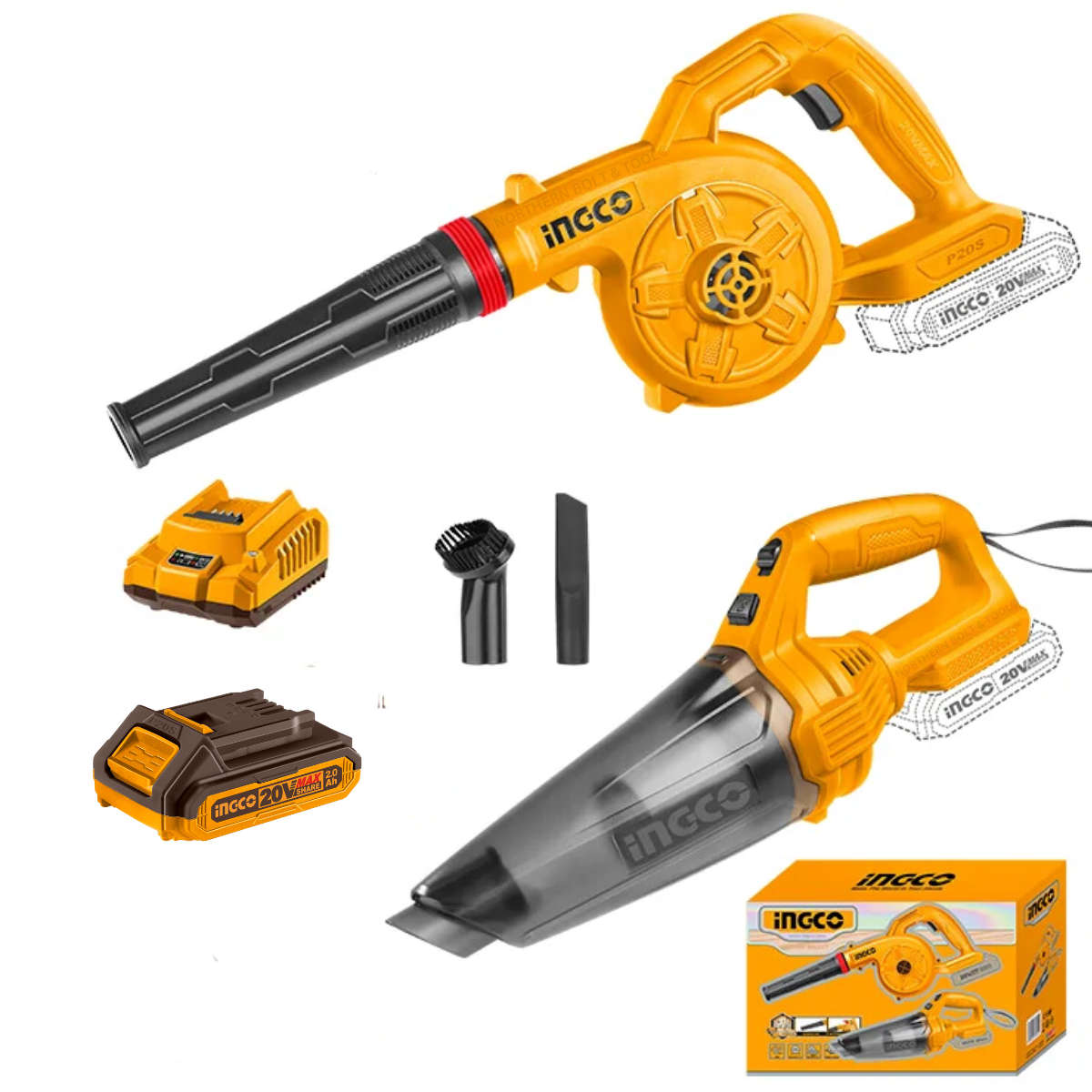 Ingco Cordless Blower & Vacuum Combo Kit