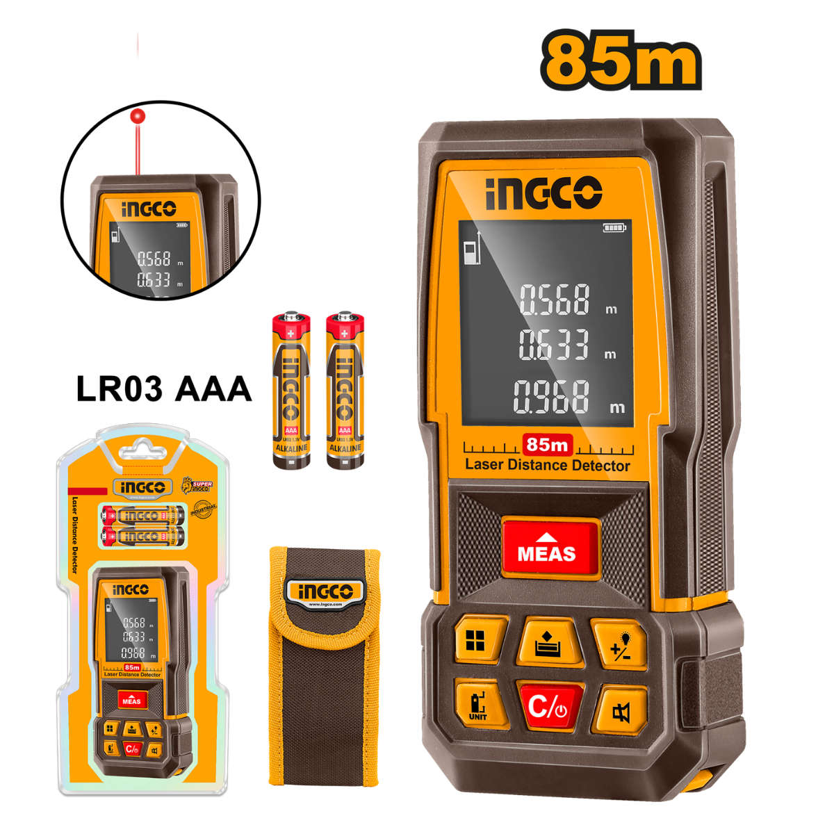 Ingco Laser Distance Meter 0.5-85M
