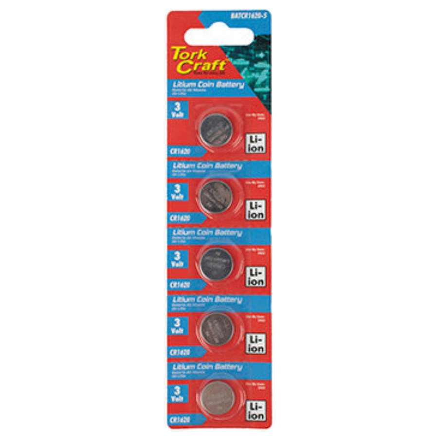 Tork Craft Cr1620 3V Lithium Coin Battery X5 Pack (Moq 20) -