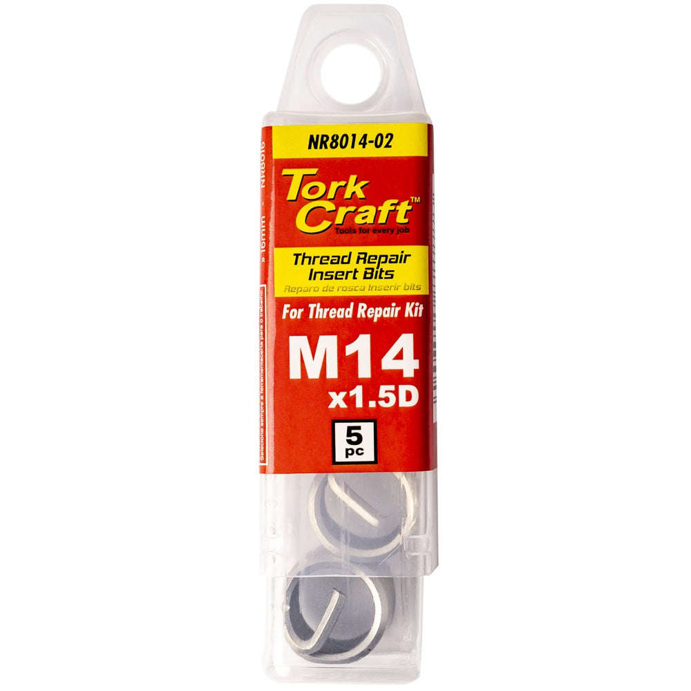 Tork Craft Thread Repair Kit M14 X 1.5D Replacement Inserts 5Pce DEFAULT TITLE