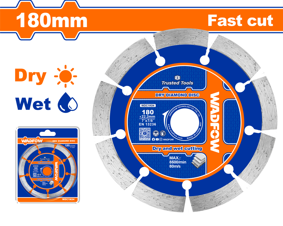 Wadfow Dry diamond disc 180mm