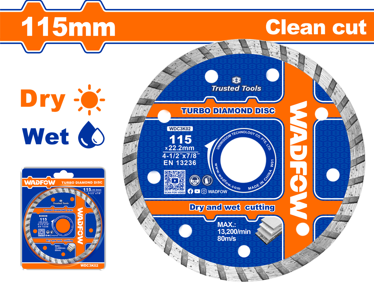 Wadfow Turbo diamond disc 115mm