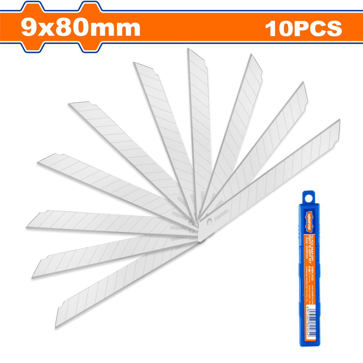 Wadfow Snap-off knife blades set 10 Piece