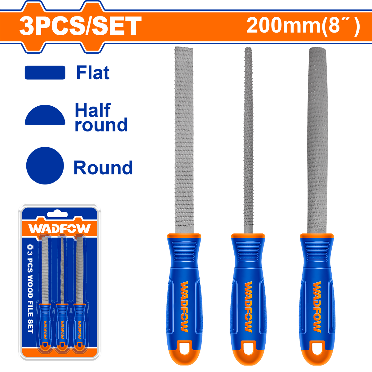 Wadfow Wood file set 3 Piece