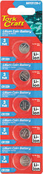 Tork Craft Cr1220 3V Lithium Coin Battery X5 Pack (Moq 20)