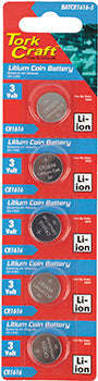 Tork Craft Cr1616 3V Lithium Coin Battery X5 Pack (Moq 20) -