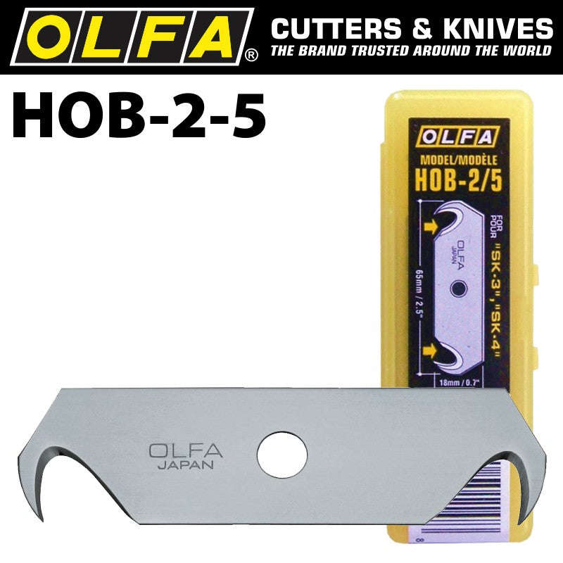 Olfa Hook Blades For Sk3 Sk4 Utc1 5 Pack Plastic Case DEFAULT TITLE