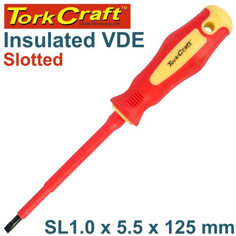 Tork Craft Screwdriver Insulated Slot 1.0X5.5X125Mm Vde DEFAULT TITLE