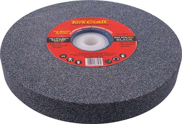 Tork Craft Grinding Wheel 150X20X32Mm Bore 60Gr W/Bushes For B/G Black DEFAULT TITLE