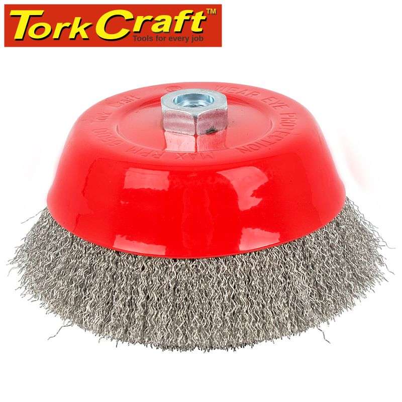 Tork Craft Wire Cup Brush 150 X M14 Crimped Stainless Steel Bulk Tcw DEFAULT TITLE