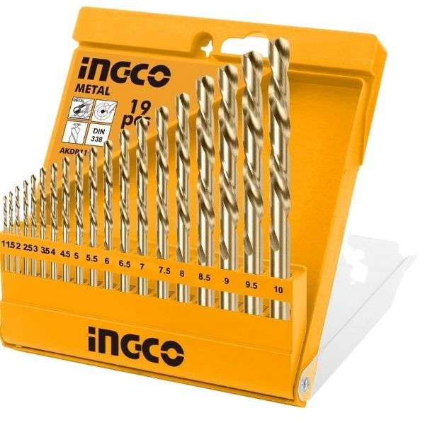 Ingco Twist Drill Bits Set - 19 Pieces