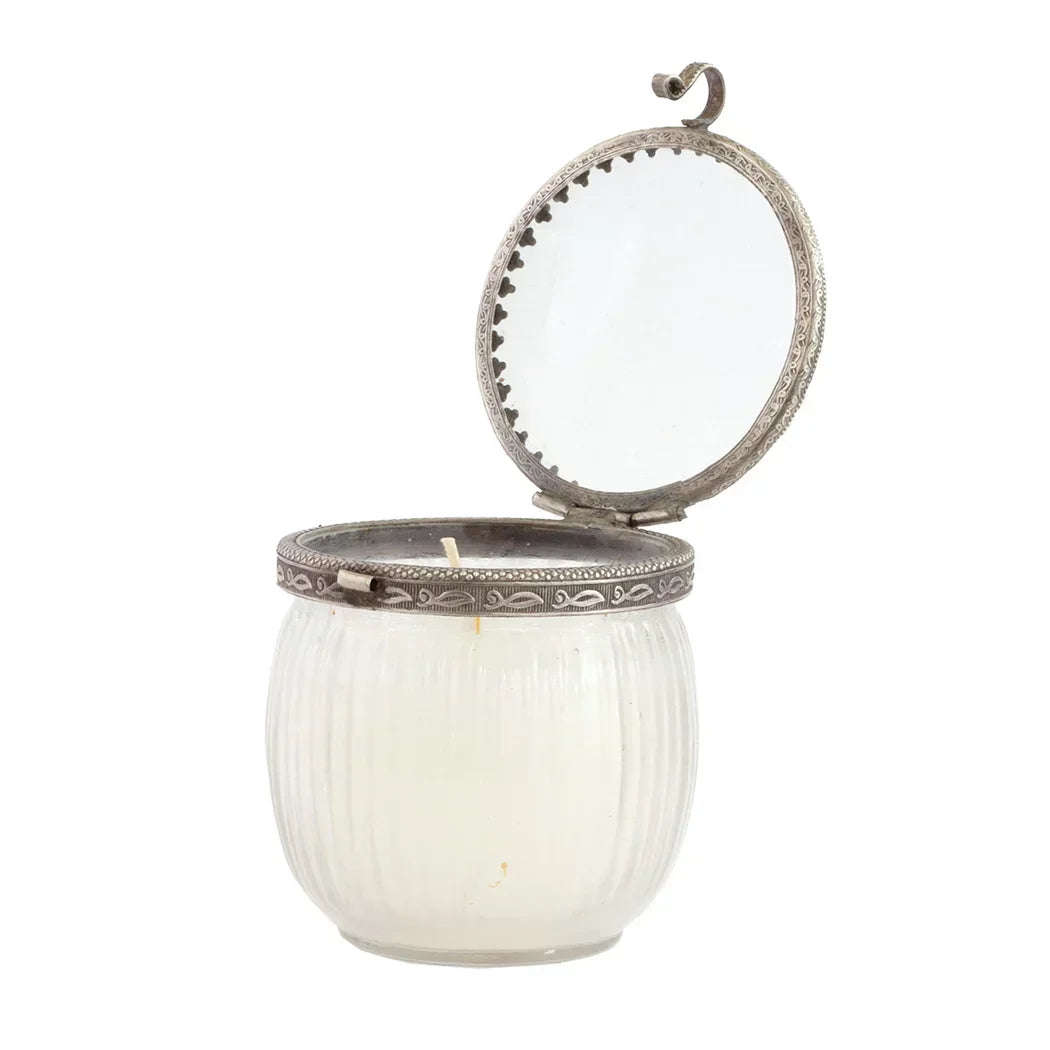 Candle - Glass Jar Silver Lid