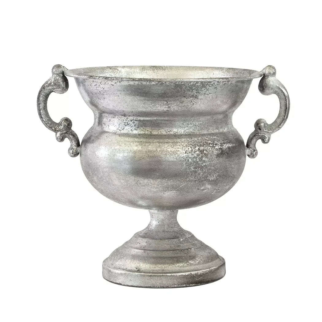 Metal Vase - Silver Handled Layered Fatty (Vase Only)