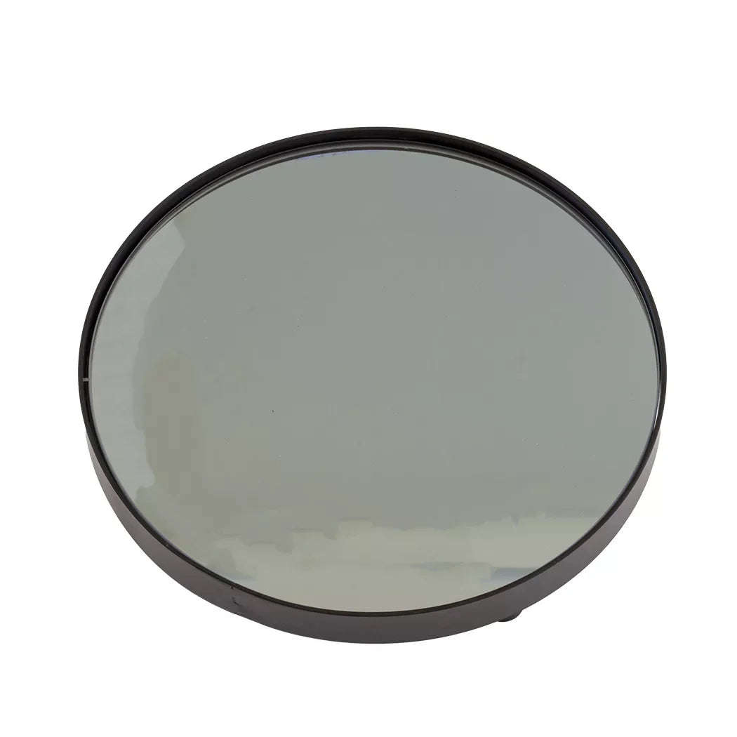 Mirror Tray - Round Black 25cm