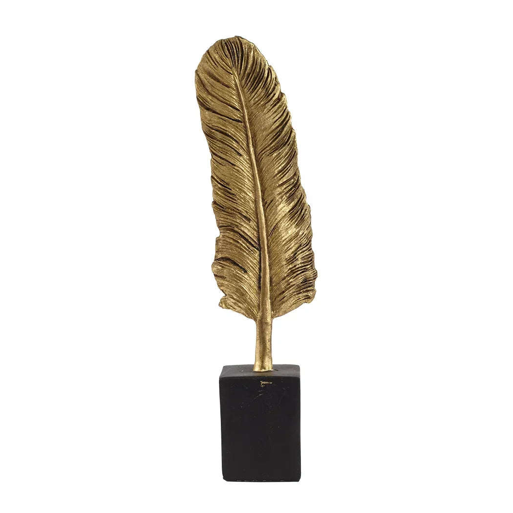 Ornament  - Gold & Black Feather