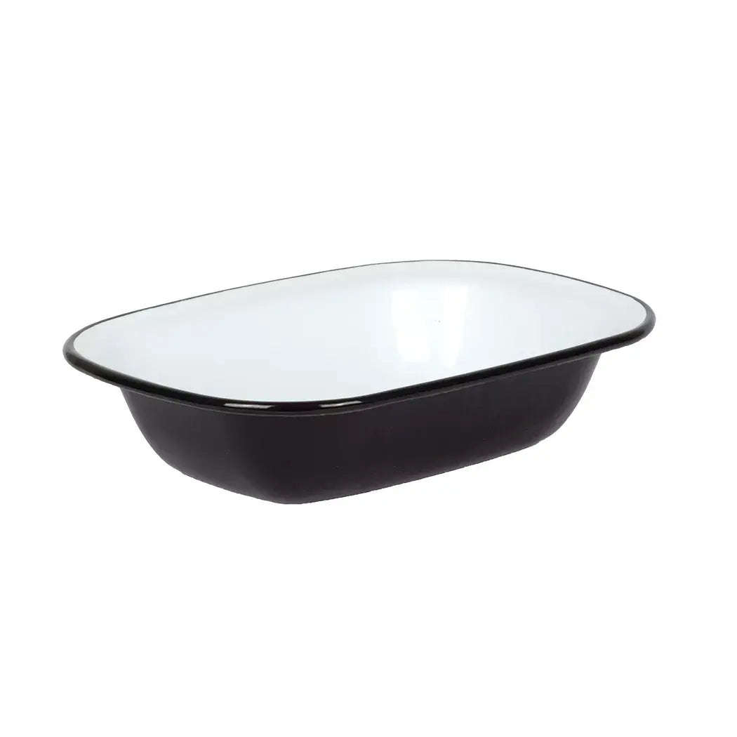 Pie Dish - Enamel Black Bottom 20cm
