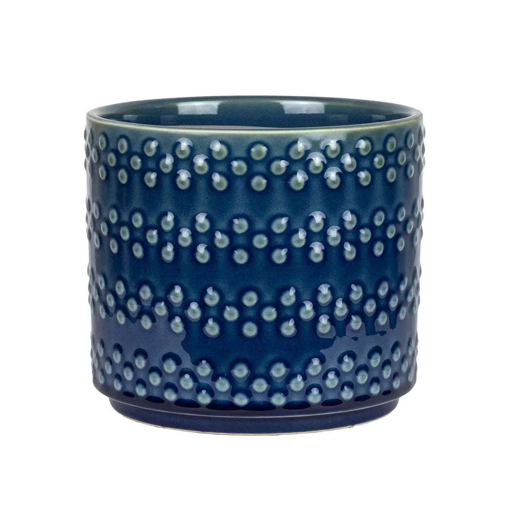 Planter - Ceramic Blue Dots