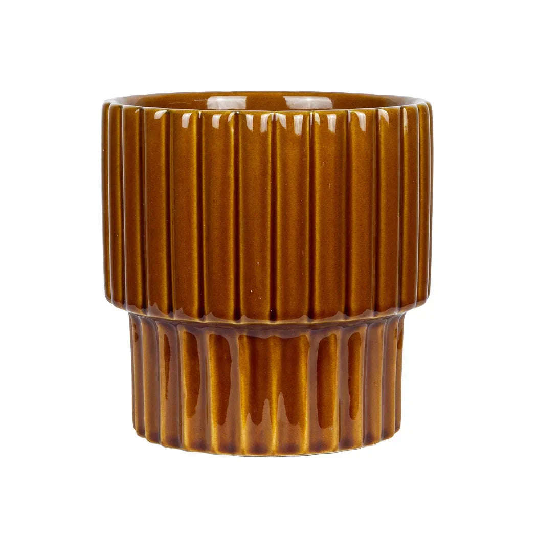Planter - Ceramic Brown Bumps 15.5cm