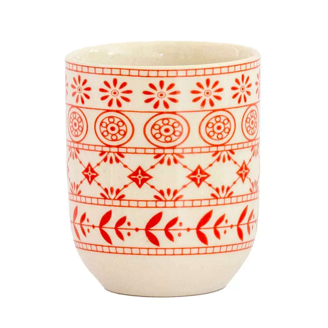 Teacup - Red Patterned