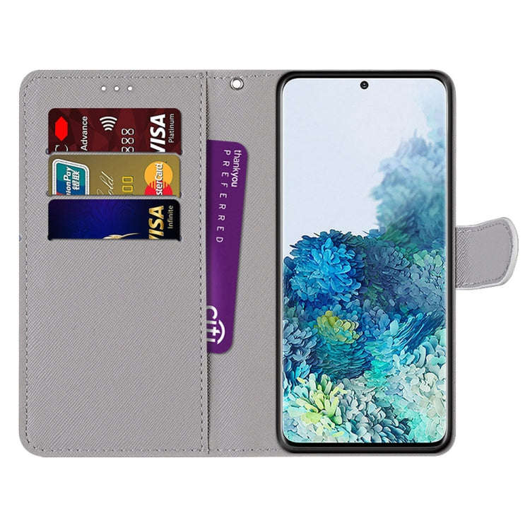 For Samsung Galaxy S20+ Coloured Drawing Cross Texture Horizontal Flip PU Leather Case with Holde...