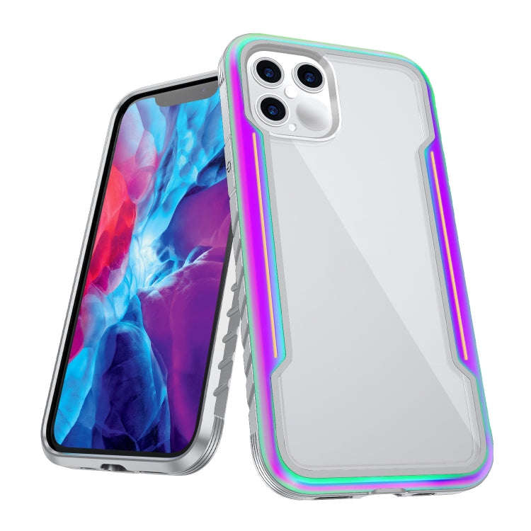 For iPhone 12 / 12 Pro Armor Metal Clear PC + TPU Shockproof Case(Colorful)